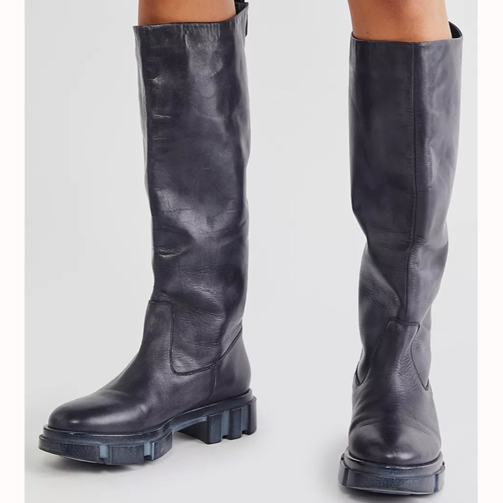 Free People Brooks Black Tall Boots